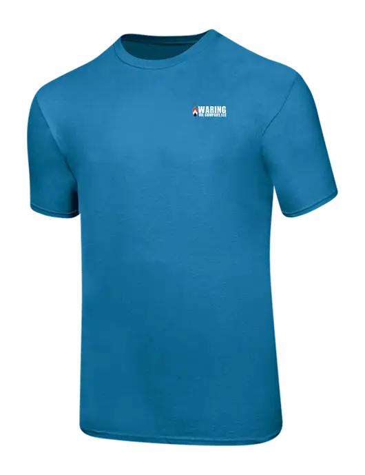 Ring Spun Sapphire 4.5 oz T-Shirt w/Waring Oil Logo