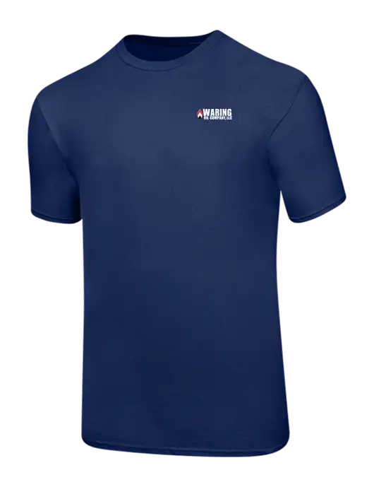 Ring Spun Navy 4.5 oz T-Shirt w/Waring Oil Logo