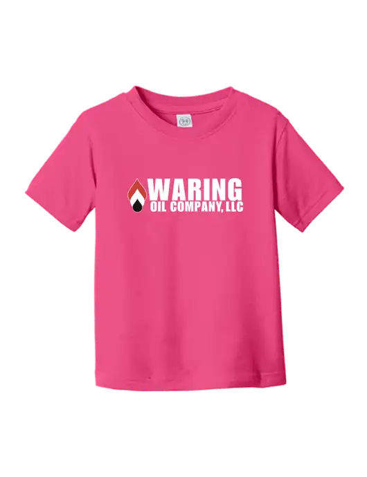 Rabbit Skins Hot Pink Toddler Fine Jersey Tee w/Waring Oil Logo