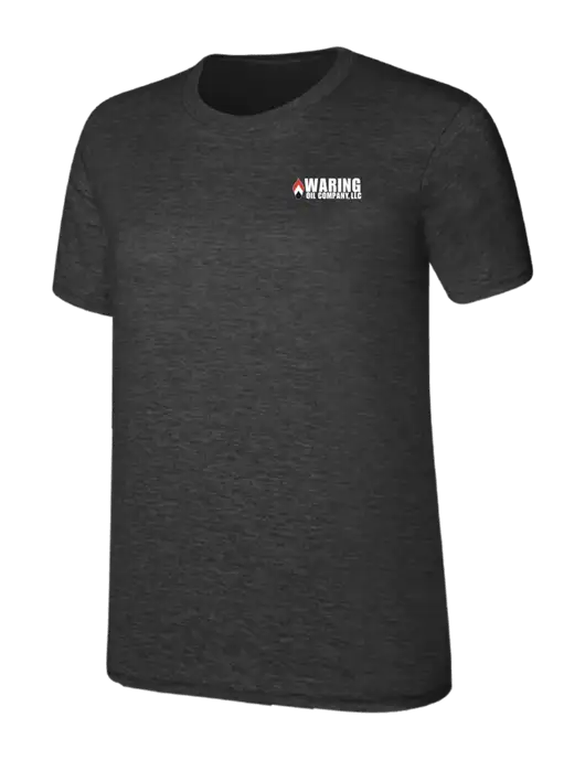 Womens Ring Spun Dark Heather Grey 4.5 oz T-Shirt w/Waring Oil Logo