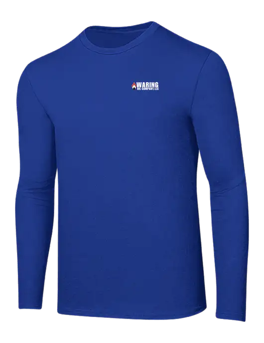 Ring Spun True Royal 4.5 oz Long Sleeve T-Shirt w/Waring Oil Logo