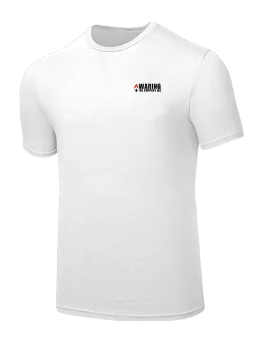 Seriously Soft White T-Shirt w/Waring Oil Logo