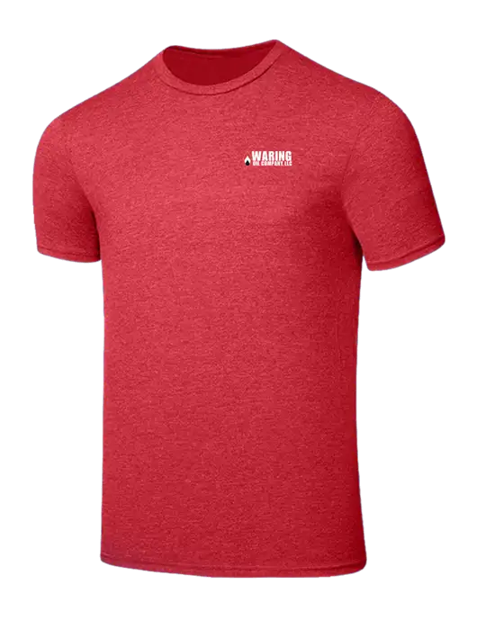 Seriously Soft Heathered Red T-Shirt w/Waring Oil Logo
