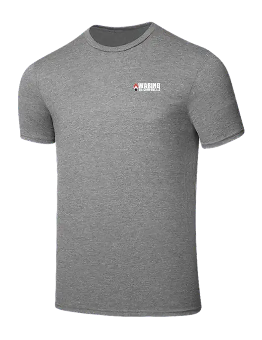 Seriously Soft Grey Frost T-Shirt w/Waring Oil Logo