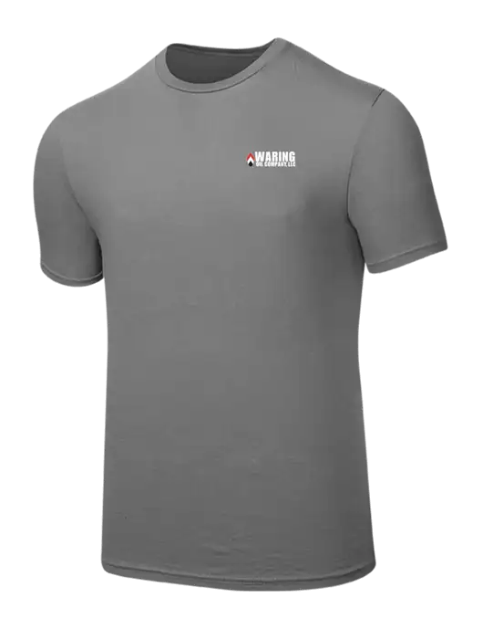 Seriously Soft Medium Grey T-Shirt w/Waring Oil Logo