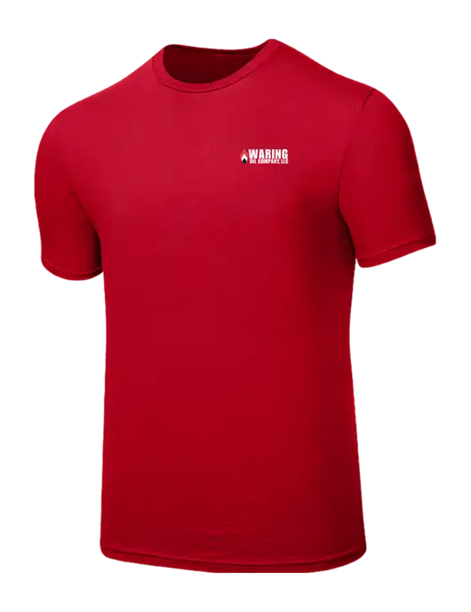 Seriously Soft Red T-Shirt w/Waring Oil Logo