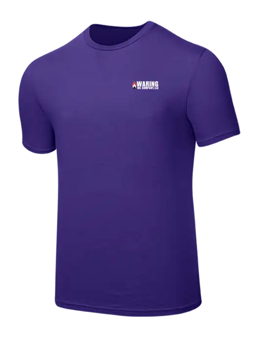 Seriously Soft Purple T-Shirt w/Waring Oil Logo