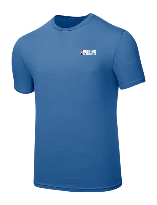 Seriously Soft Light Navy T-Shirt w/Waring Oil Logo