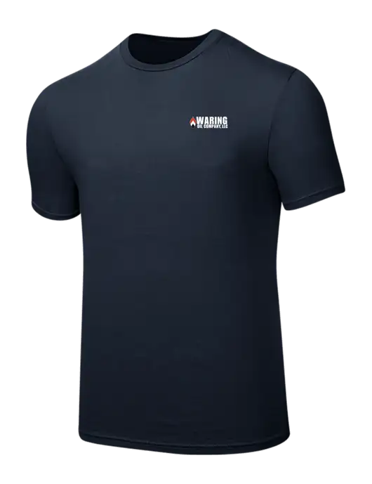 Seriously Soft Navy T-Shirt w/Waring Oil Logo
