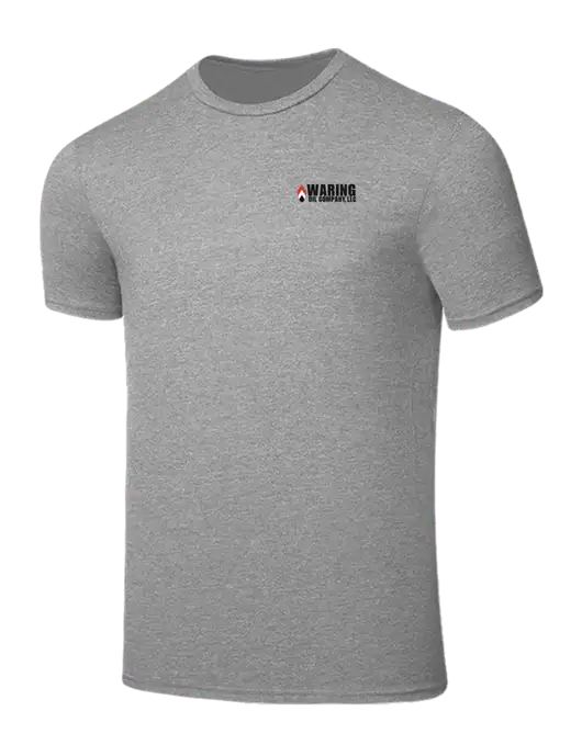 Seriously Soft Light Heather Grey T-Shirt w/Waring Oil Logo