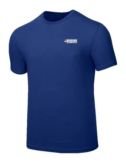 Seriously Soft Dark Royal T-Shirt w/Waring Oil Logo