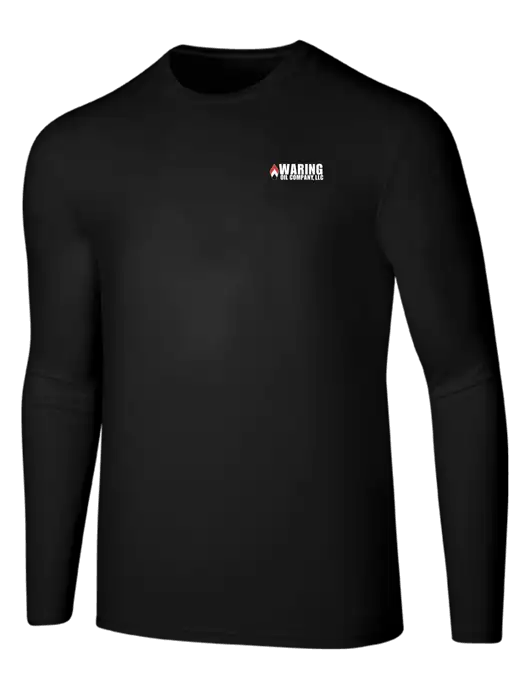 Seriously Soft Black Long Sleeve T-Shirt w/Waring Oil Logo