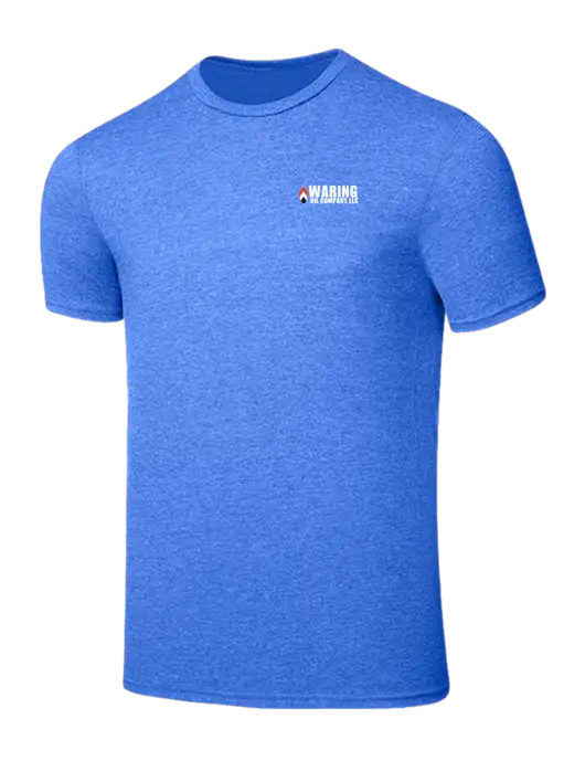Seriously Soft Heathered Royal T-Shirt w/Waring Oil Logo