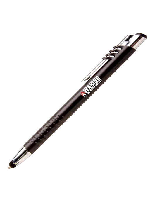 Schirhart Black Stylus Pen - Blue Ink w/Waring Oil Logo