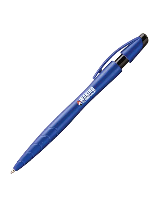 Awali Blue Metallic Pen - Black Ink w/Waring Oil Logo