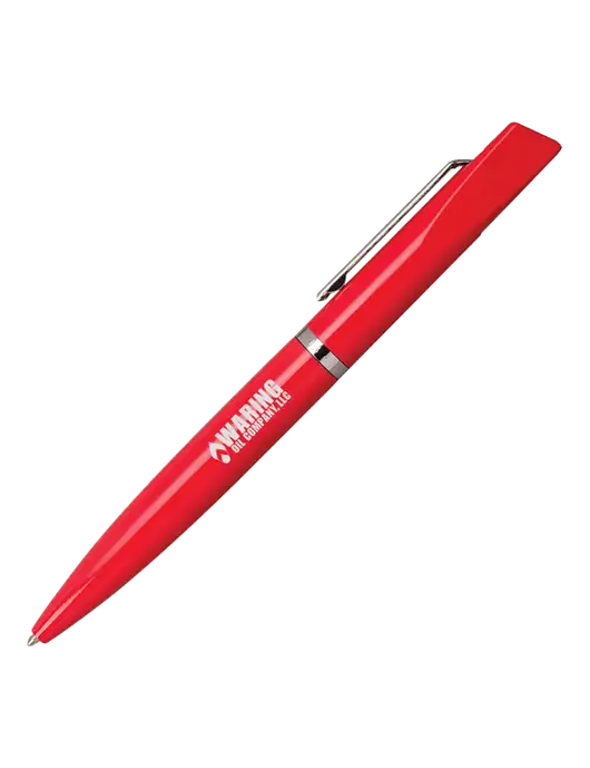 Santos Red Pen - Black Ink w/Waring Oil Logo