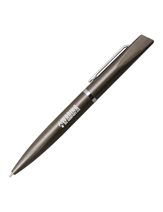 Santos Gunmetal Pen - Black Ink w/Waring Oil Logo