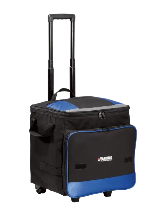 Twilight Blue Rolling Cooler w/Waring Oil Logo