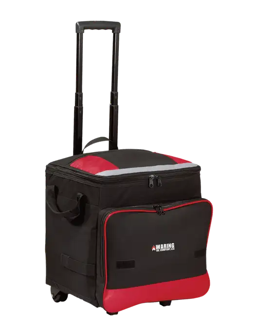 Red Rolling Cooler w/Waring Oil Logo