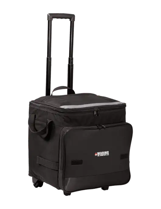 Black Rolling Cooler w/Waring Oil Logo