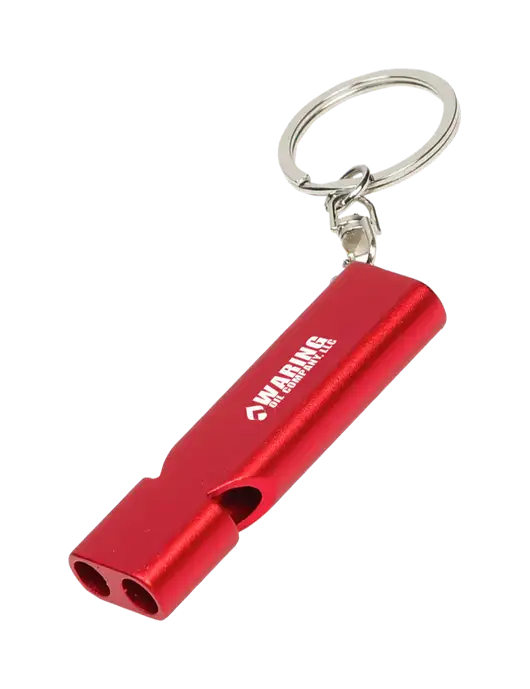 Quick Alert Red Safety Whistle w/Waring Oil Logo