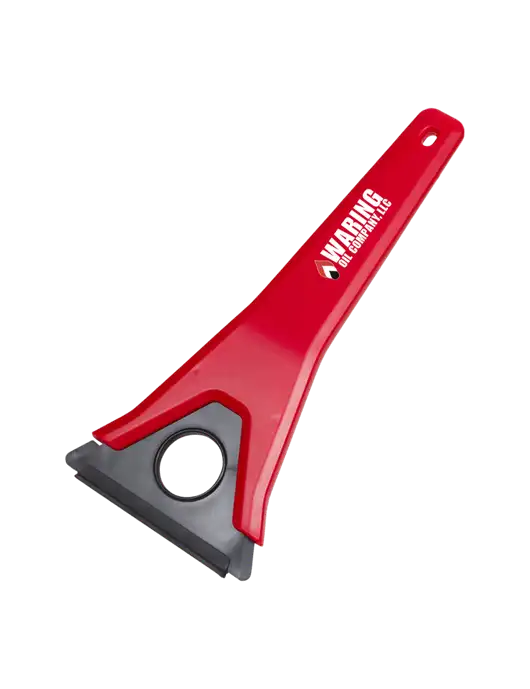 TriBlade Red Windshield Scraper w/Waring Oil Logo