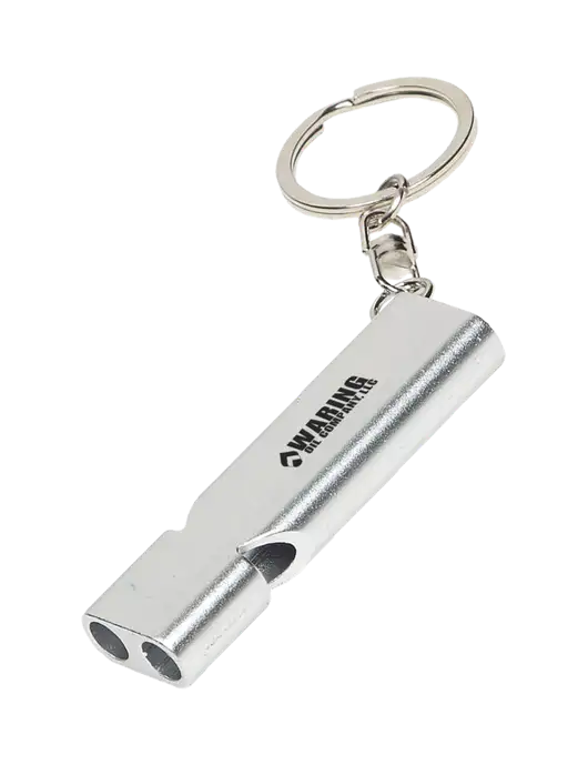 Quick Alert Silver Safety Whistle w/Waring Oil Logo