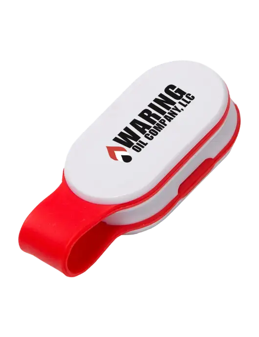 Magna Clip Red Personal Safety Light w/Waring Oil Logo