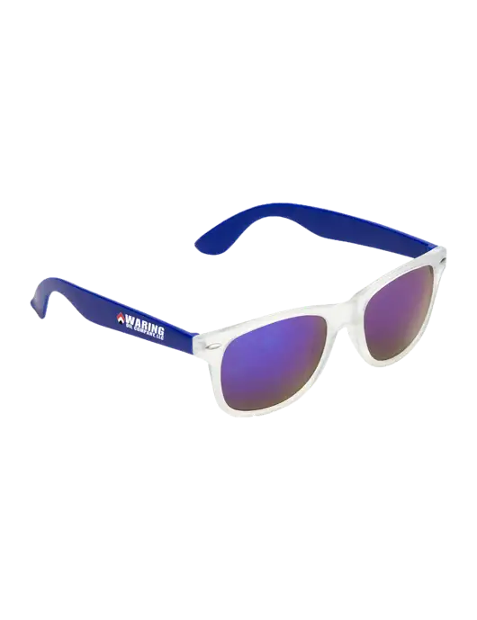 Key West Blue Mirrored Sunglasses w/Waring Oil Logo