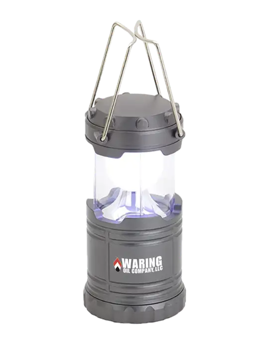 Gunmetal Mini Retro Lantern w/Waring Oil Logo