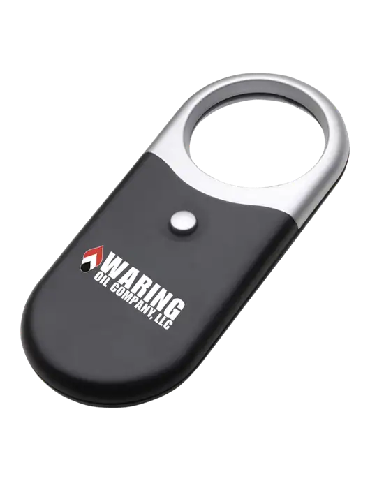 Compact Black Magnifier Light w/Waring Oil Logo