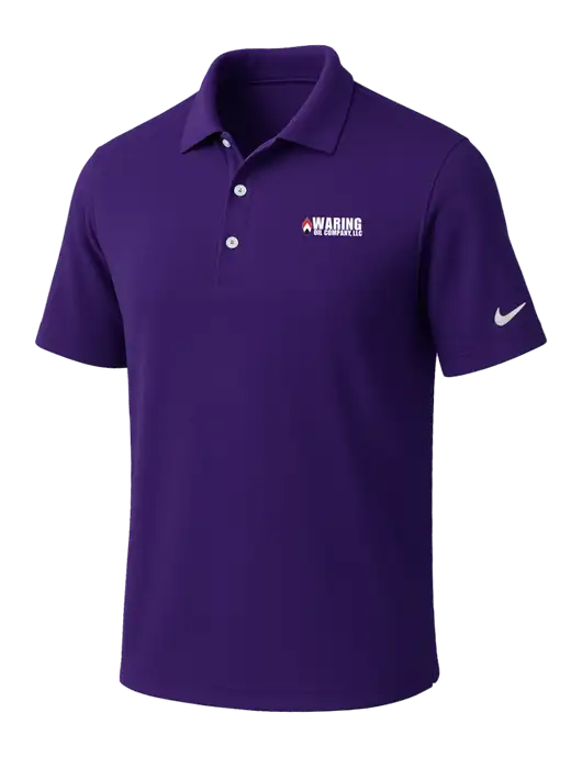 NIKE Purple Dri-Fit Micro Pique Polo w/Waring Oil Logo