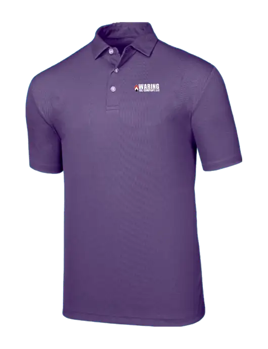 Callaway Birdseye Purple Polo w/Waring Oil Logo