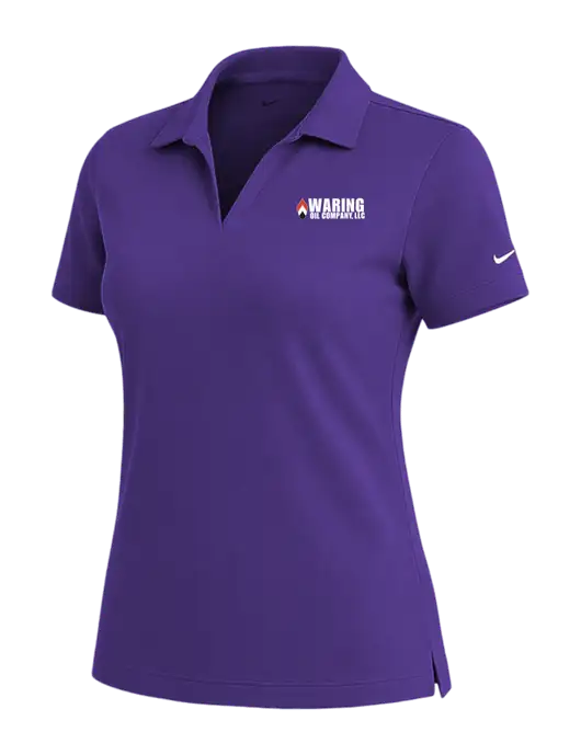 NIKE Purple Womens Dri-Fit Micro Pique Polo w/Waring Oil Logo