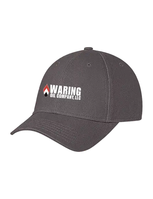 Medium Dark Grey Structured Soft Snap Closure Hook & Loop Cap w/Waring Oil Logo