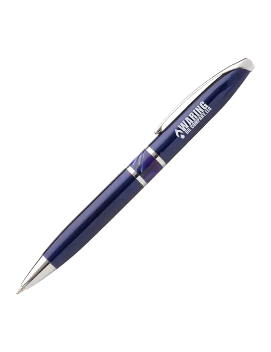Illusion Navy Pen - Black Ink w/Waring Oil Logo
