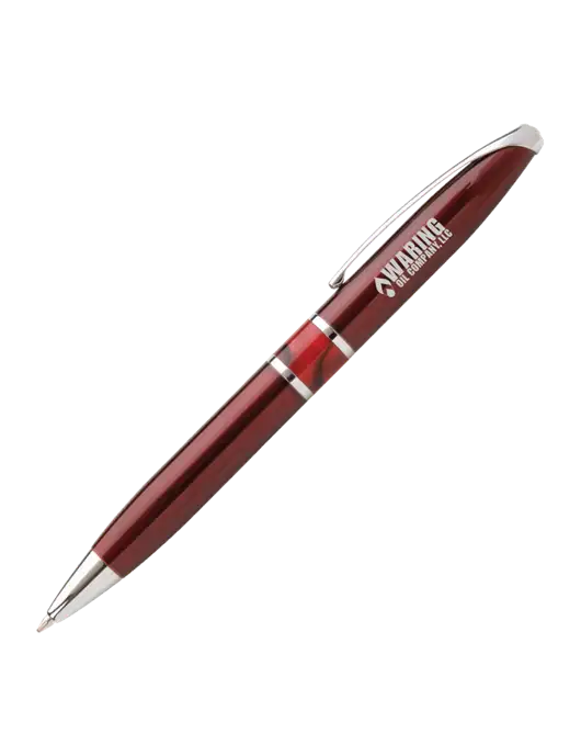 Illusion Dark Cardinal Pen - Black Ink w/Waring Oil Logo