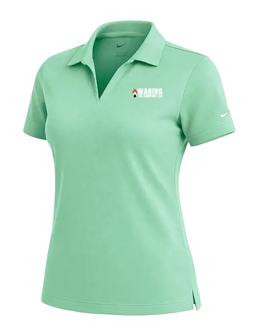 NIKE Very Light Green Womens Dri-Fit Micro Pique Polo w/Waring Oil Logo