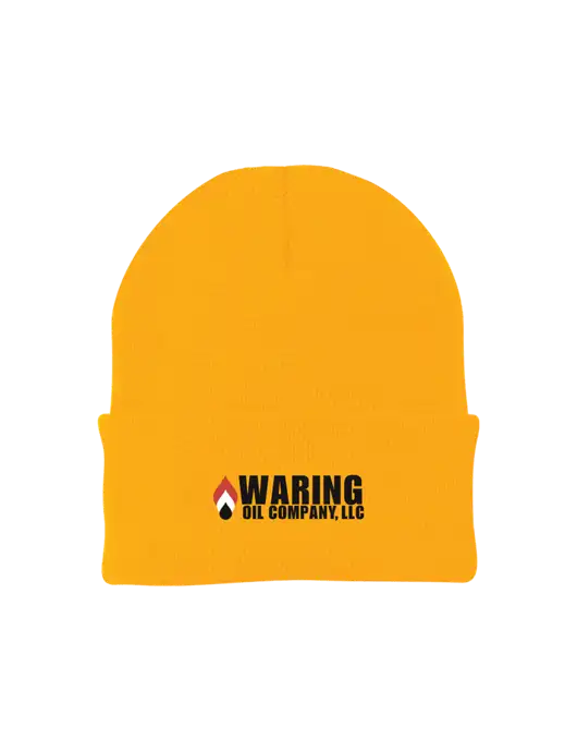 Gold Knit Cap w/Waring Oil Logo