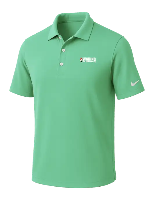 NIKE Very Light Green Dri-Fit Micro Pique Polo w/Waring Oil Logo