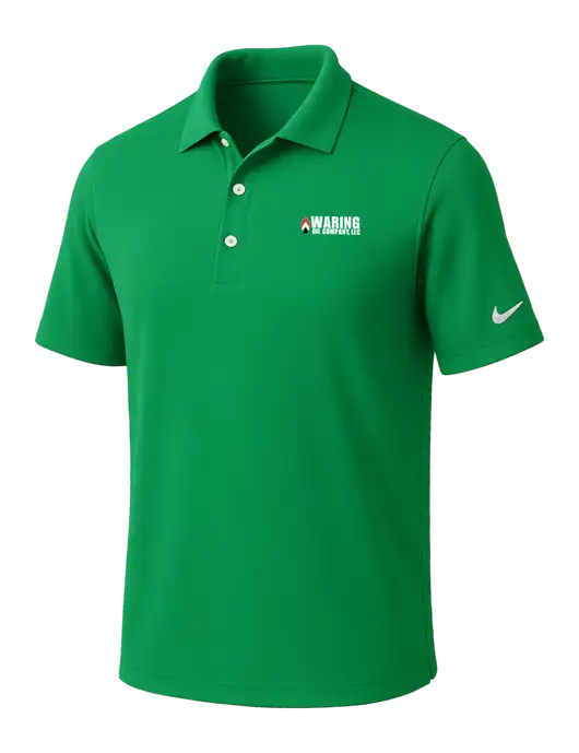NIKE Kelly Green Dri-Fit Micro Pique Polo w/Waring Oil Logo