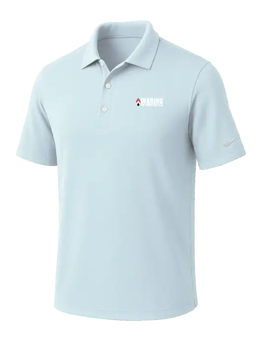 NIKE Very Light Blue Dri-Fit Micro Pique Polo w/Waring Oil Logo