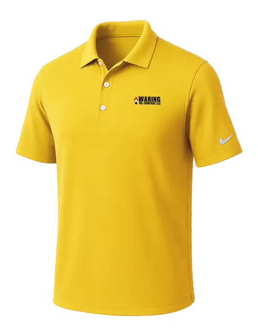 NIKE Yellow Gold Dri-Fit Micro Pique 2.0 Polo
 w/Waring Oil Logo
