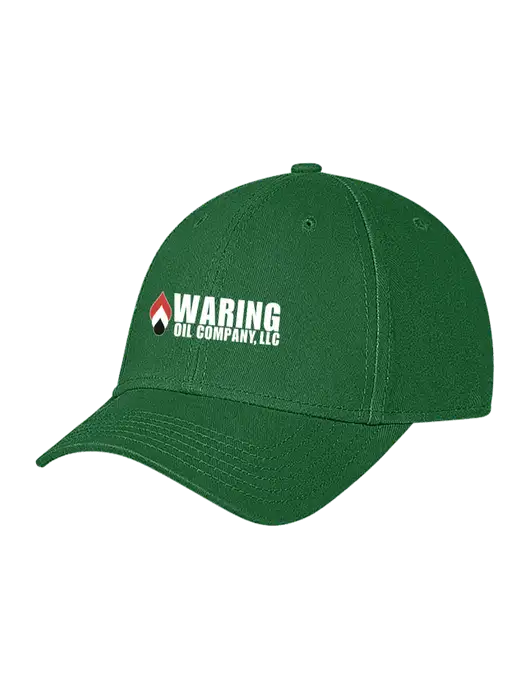 Kelly Green Structured Soft Snap Closure Hook & Loop Cap w/Waring Oil Logo