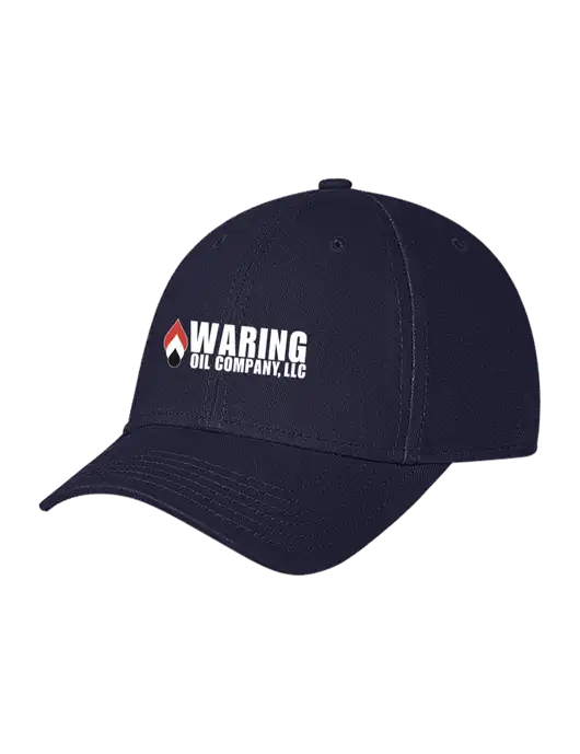 Navy Structured Soft Snap Closure Hook & Loop Cap w/Waring Oil Logo