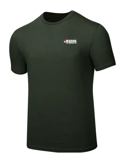 Seriously Soft Dark Olive T-Shirt w/Waring Oil Logo