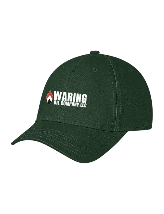 Dark Green Structured Soft Snap Closure Hook & Loop Cap w/Waring Oil Logo
