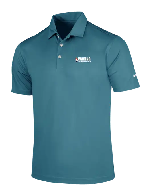NIKE Dark Teal Dri-Fit Vertical Mesh Polo w/Waring Oil Logo