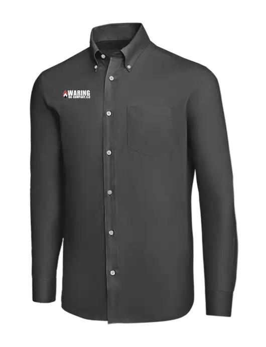 Brooks Brothers Dark Grey Wrinkle-Free Stretch Nailhead Shirt w/Waring Oil Logo