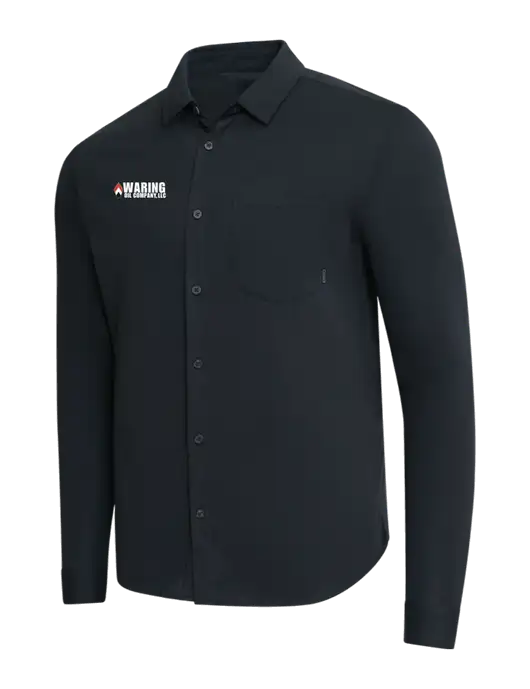 OGIO Black Extend Long Sleeve Button Up Shirt w/Waring Oil Logo